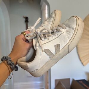 Veja Women's White and Gray Sneakers